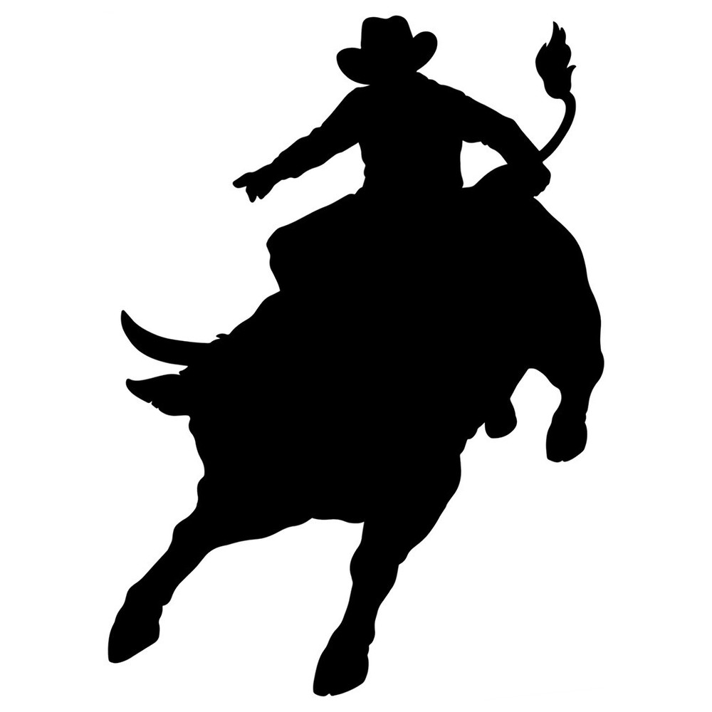 SS11203 Rodeo BullRider Silhouette Cardboard Cutout Standee Standup