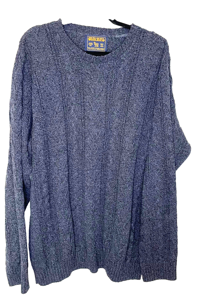 VTG Woolrich John Rich And Bros. Navy  Crew Neck Sweater Men Size Long XL