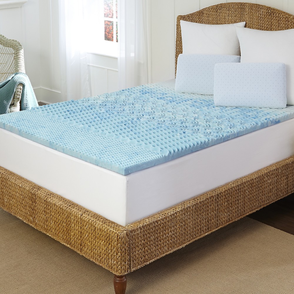 Arctic Sleep Marbleized 5-zone Gel Memory Foam Topper