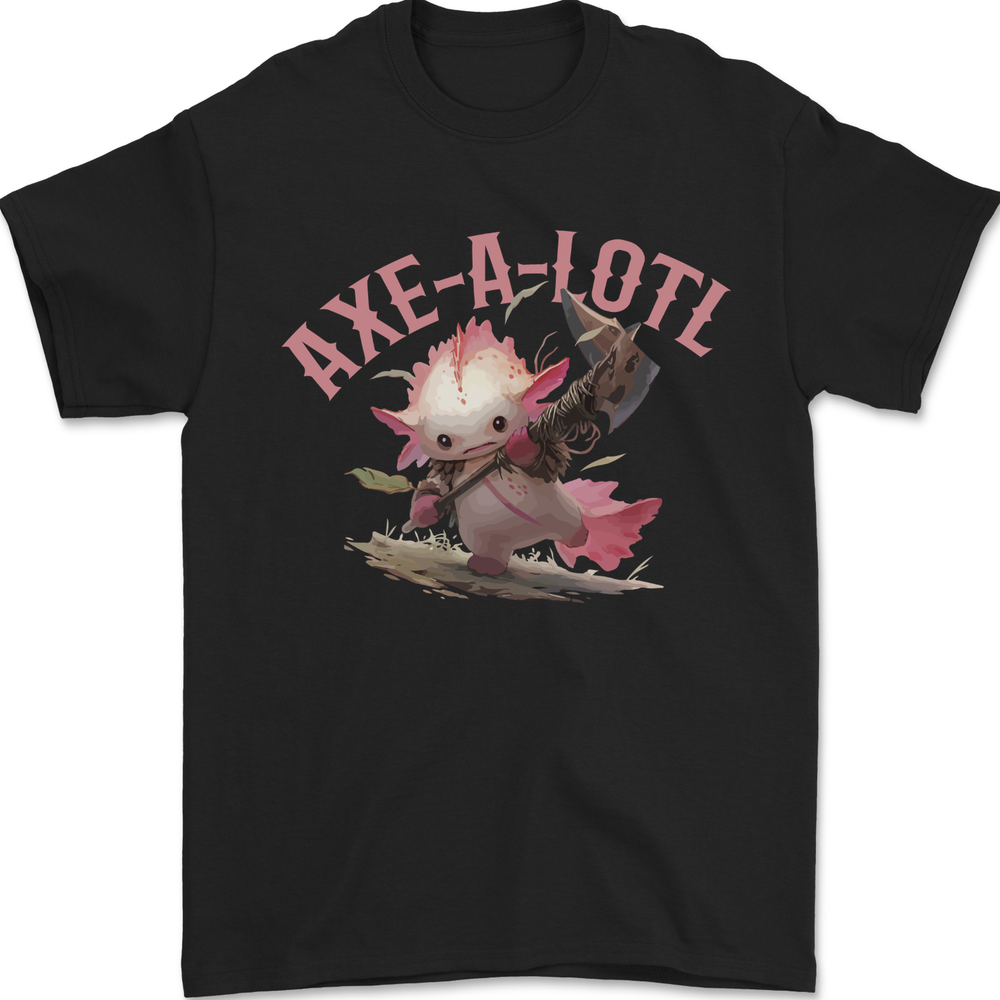 Axe-A-Alotl Funny Medieval Warrior Mens T-Shirt 100% Cotton