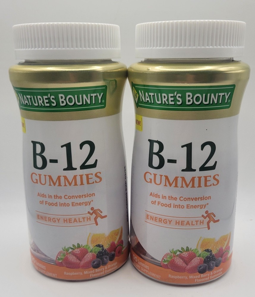 2 pk Vitamin B12 Gummies by Nature's Bounty, Dietary Supplement, Supports Energy