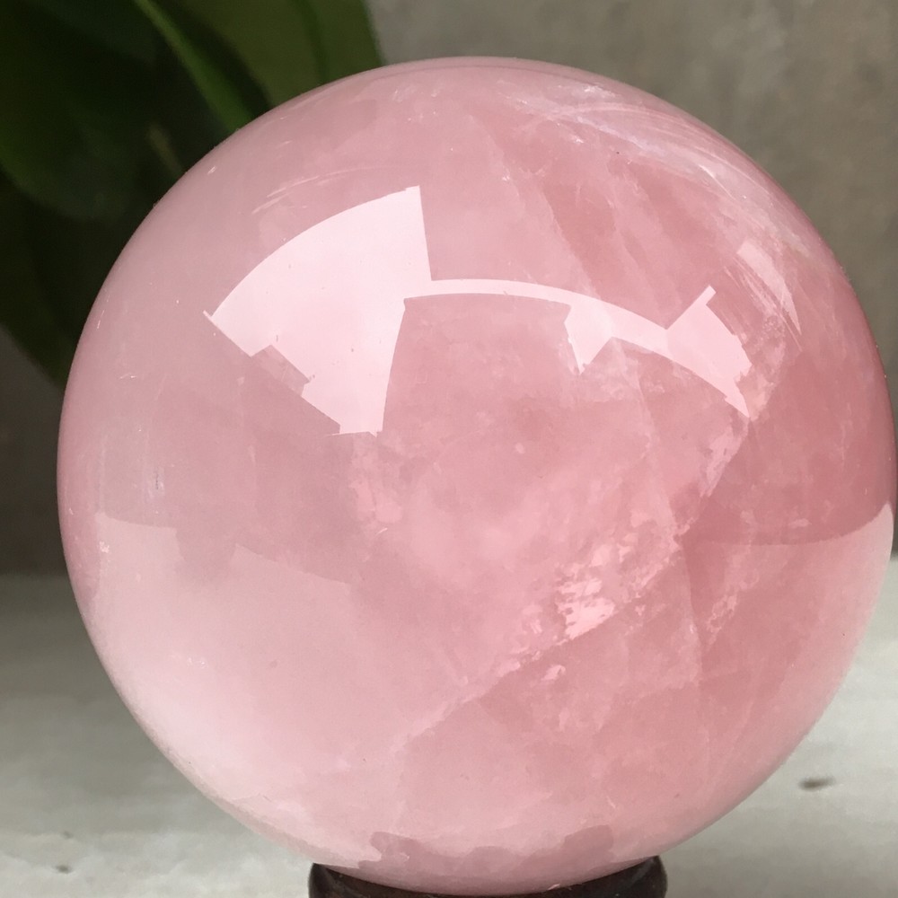 532g Natural Pink Quartz Rose Quartz Ball Crystal Sphere Meditation Healing