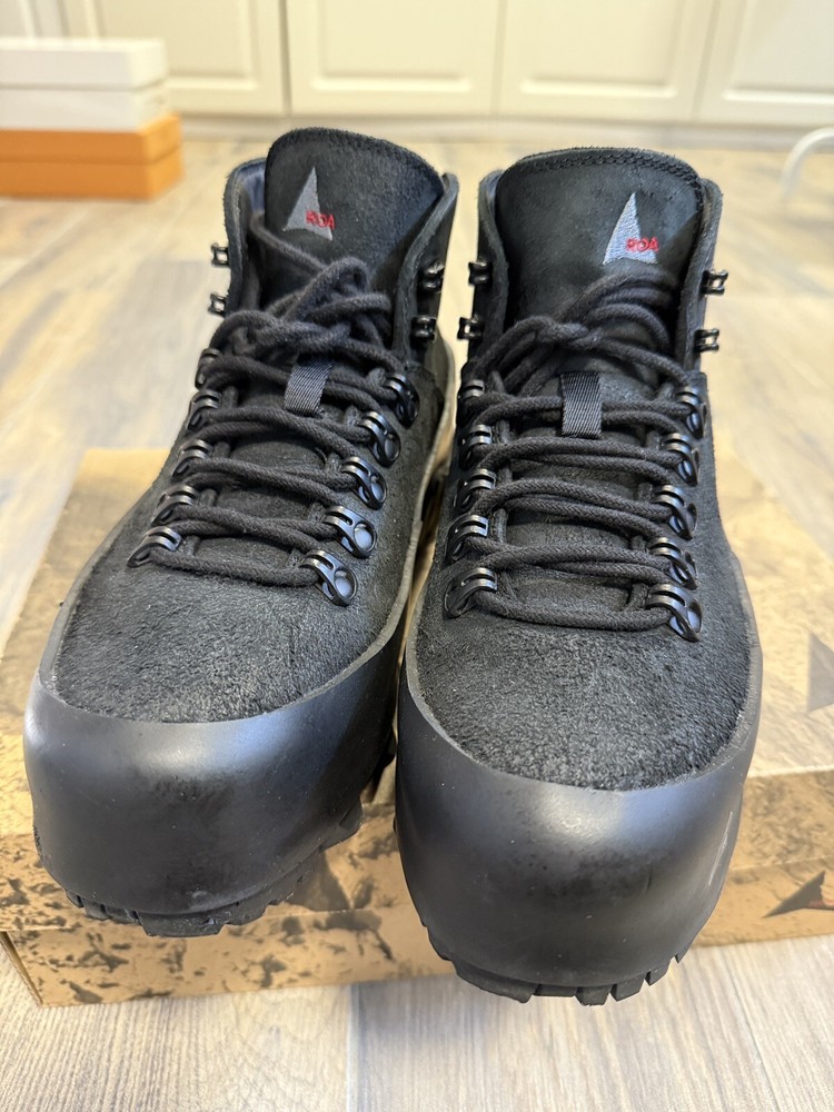 ROA Boots Black Suede Unisex EU39