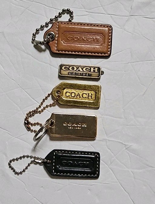 Coach Keychain Bundle – Vintage Clip, Leather Tags & Chain Charm