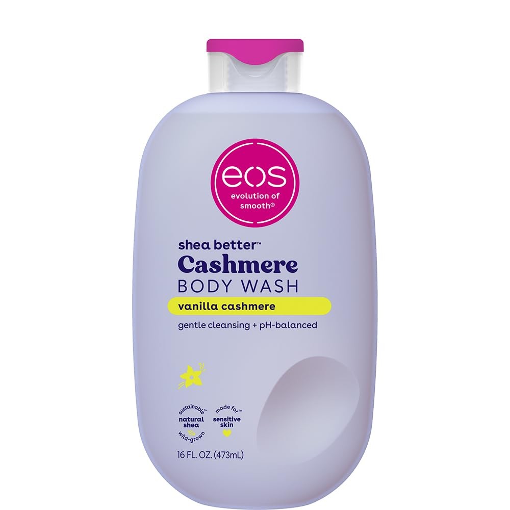 eos Shea Better Cashmere Body Wash, Vanilla Cashmere, Moisturizing, pH Balanced