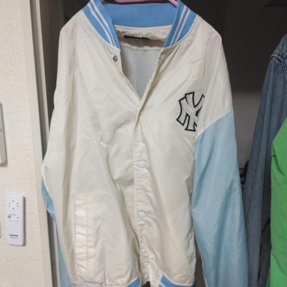 New York Yankees Stadium Jacket MLB Logo Embroidery Rib Line 82 Unisex