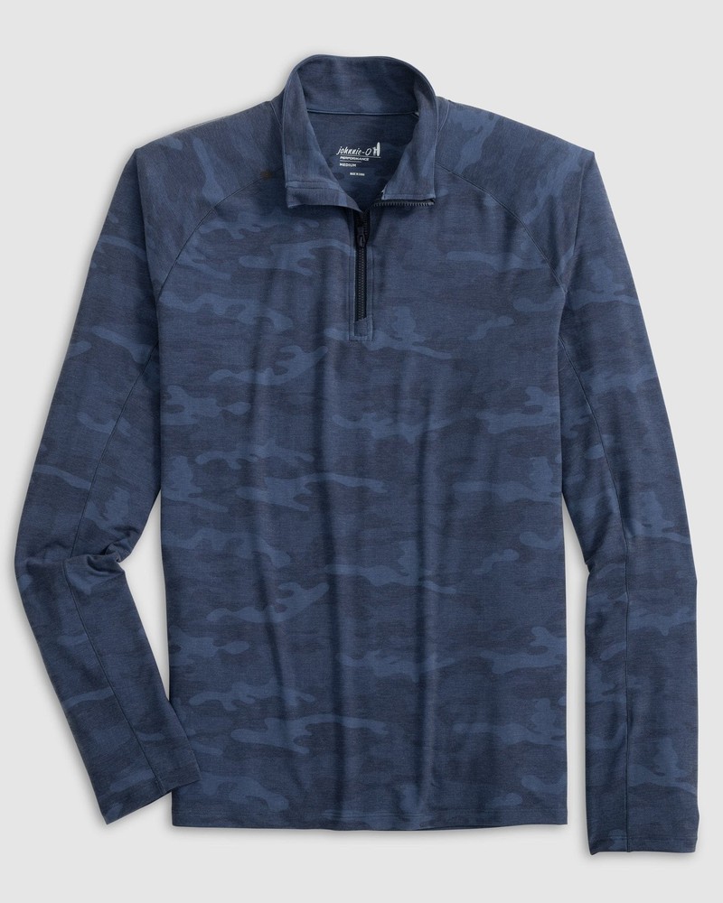 johnnie-O Patton Performance Camo 1/4 Zip Pullover Navy Size S