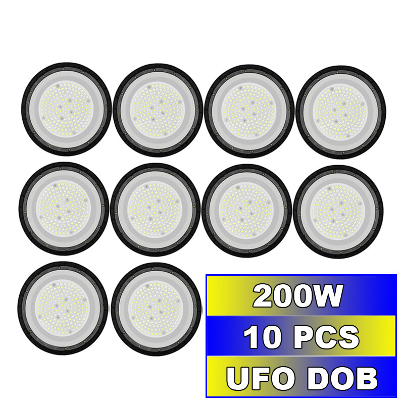 10PACK 200 W  ufo lights  Factory Warehouse Commercial Light Fixtures 6500K