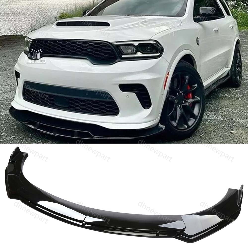 For Dodge Durango SRT GT Glossy Black Front Bumper Lip Splitter Body Kit Spoiler