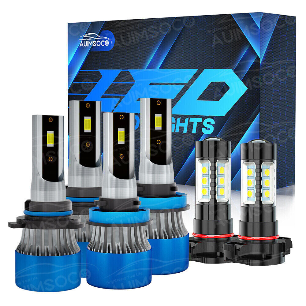 Led Headlight High Lo Beam Fog Light Bulbs Kit For Chevy Suburban 2500 2007-2013