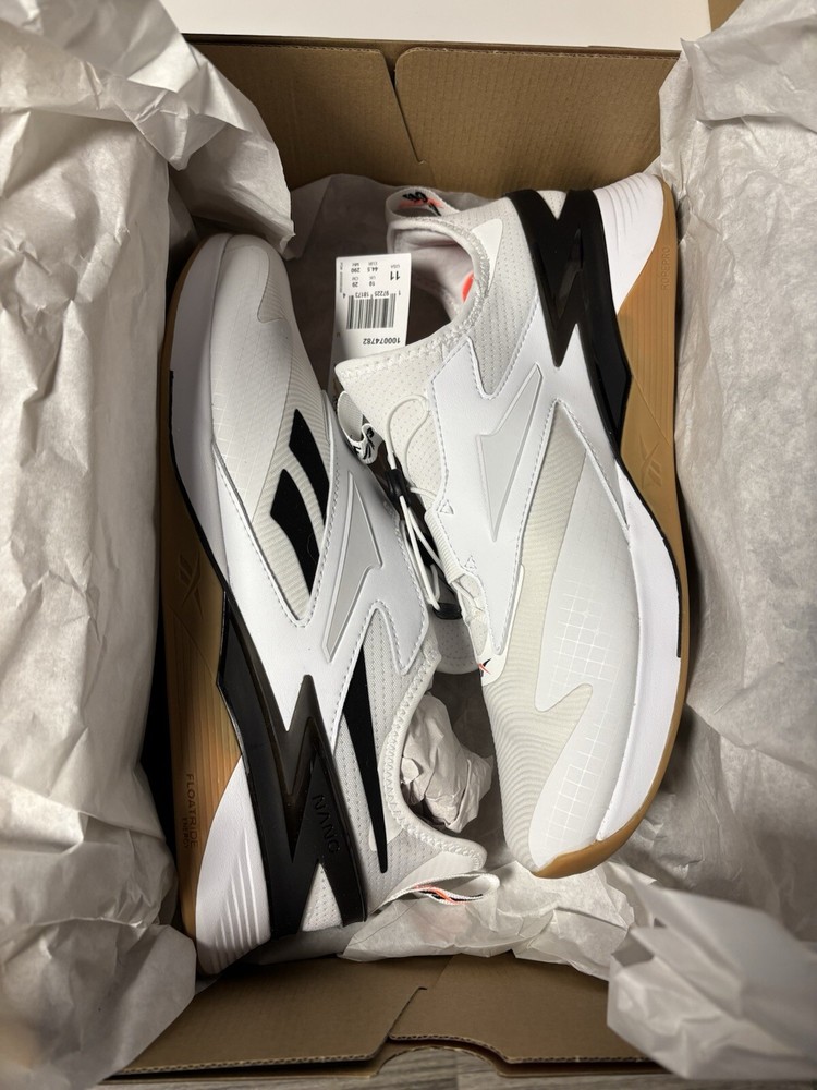 Men Reebok Nano X3 Froning Training Shoes White Black Gum 100074782 Trainer