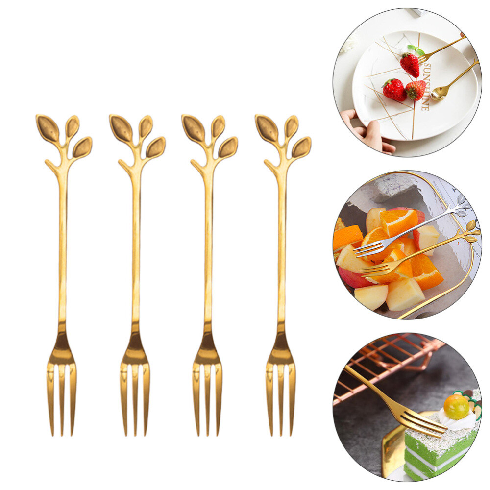 8pcs Food Serving Fork Christmas Cocktail Forks Appetizer Forks