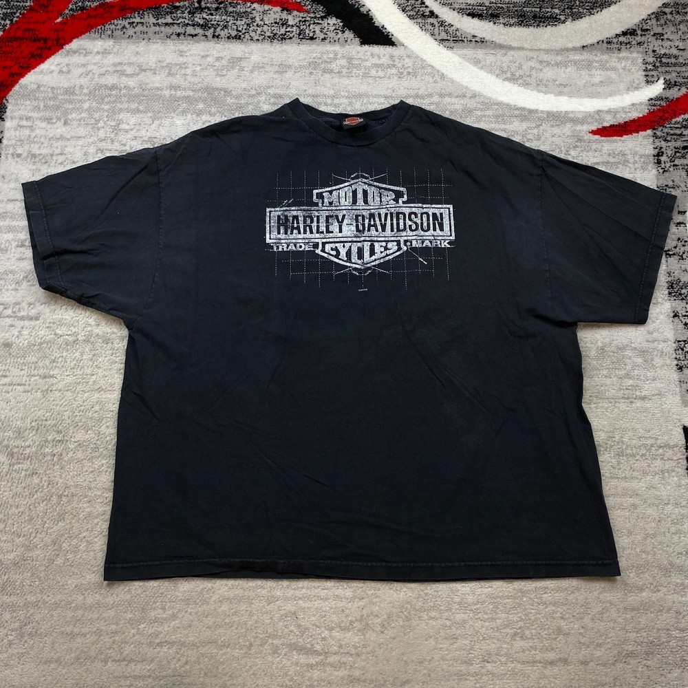 VTG Harley Davidson Shirt 4XL XXXXL Black Austin Texas Motorcycle Biker HD Mens