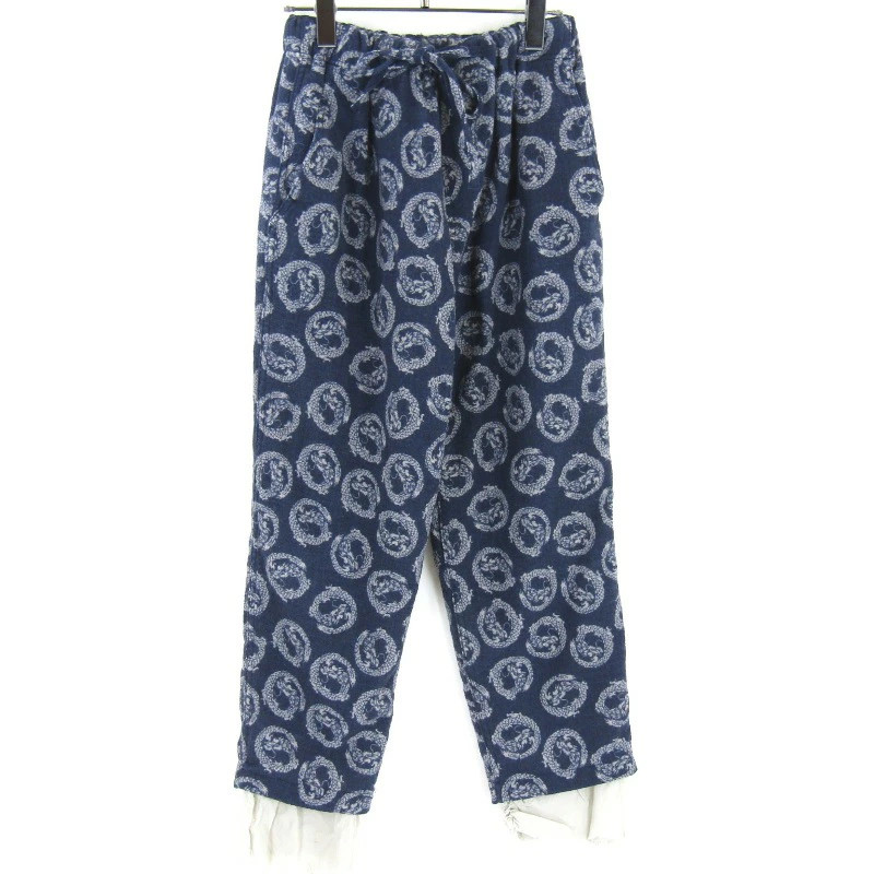 [Used] Needles String Work Pant DI043 All pattern string work pants wool navy XS