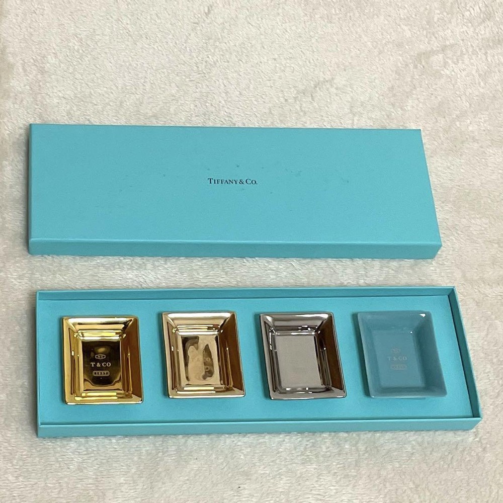 TIFFANY & Co. Vide Poche metallic  Mini Tray Rectangle Plate Used