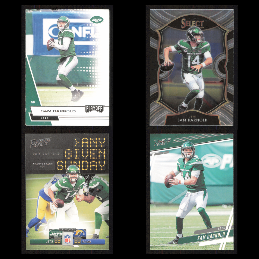 Sam Darnold Lot 4 Football Cards 2020 Panini Playoff New York Jets Set NFL NM