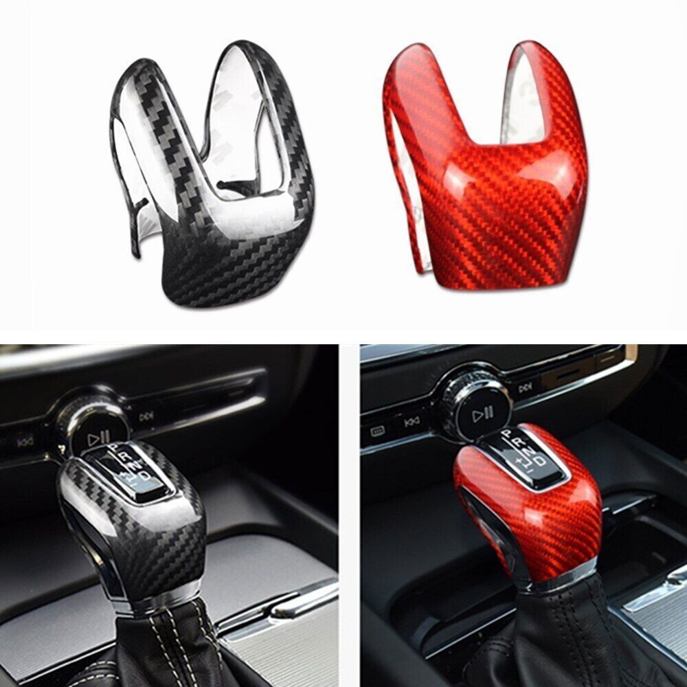 Carbon Fiber Gear Shift Knob Cover for Volvo S60 V60 XC60 XC90 S90 V90 2020+