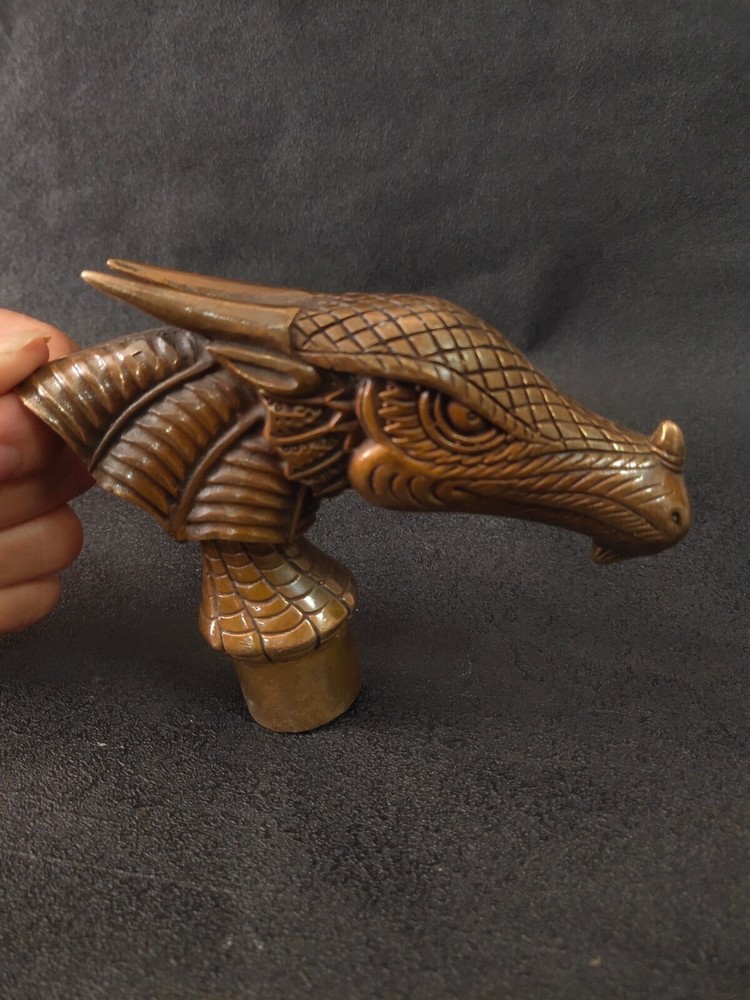 Dragon Head Crutch Handle Collectible Ornament