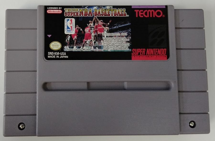 Nintendo Super Famicom Tecmo Super NBA Basketball US Ver Cartridge Only 5713 SP