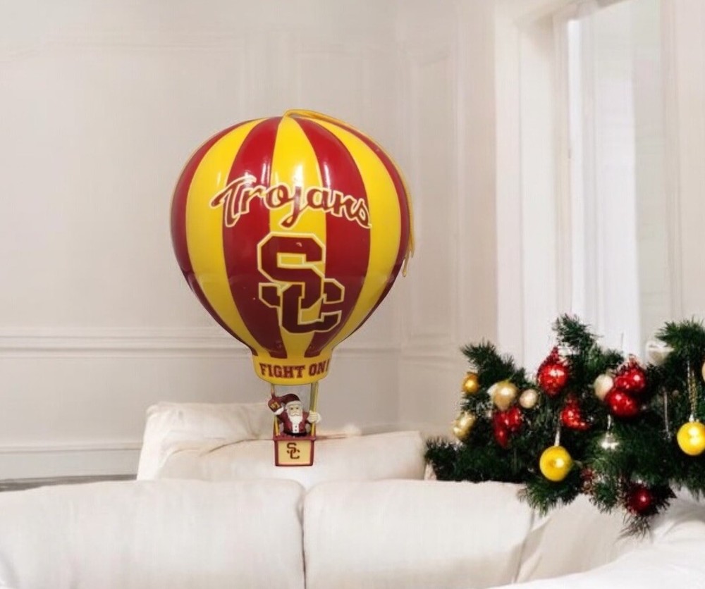 2004 Danbury Mint USC Trojans Victory Hot Air Balloon Christmas Ornament
