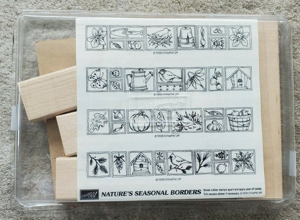 stampin up NATURE'S SEASONAL BORDERS spring summer autumn fall winter bird stamp