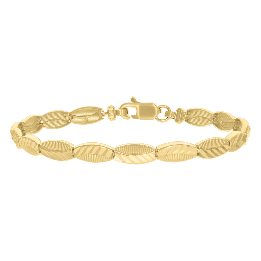 10k Yellow Gold Infinity Link Womens Bracelet 7 Inch 5 Grams