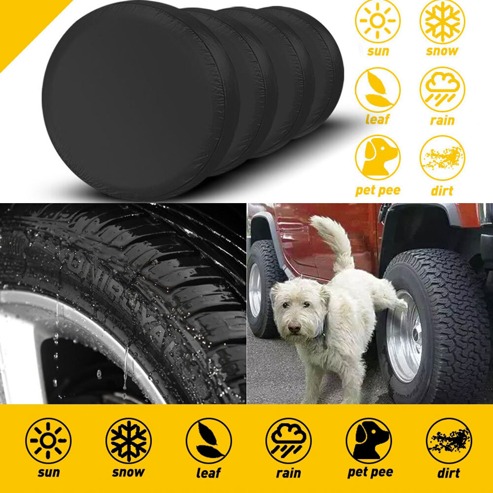 4X Truck Wheel Tire Covers RV Truck Car Camper Trailer Sun Protector Replacement