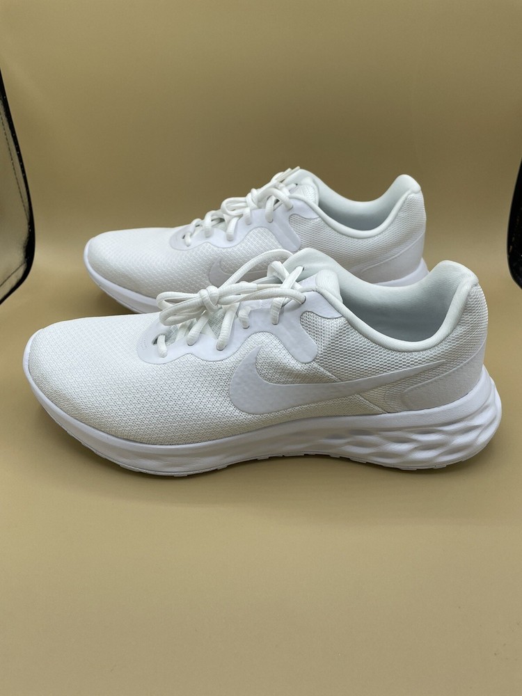 Size 11 Nike Revolution 6 NN Womens All White Running Shoes DC3729-102 NIB