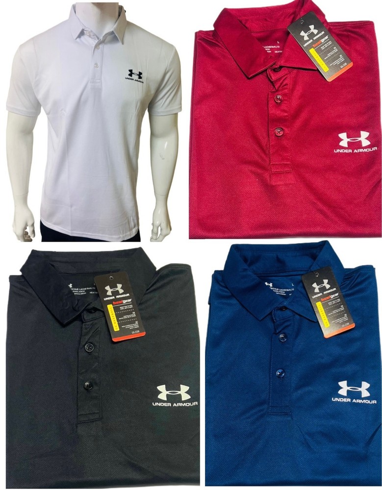UNDER ARMOUR SHORT SLEEVE PERFORMANCE 2.0 STRETCH HEAT GEAR GOLF POLO SHIRT