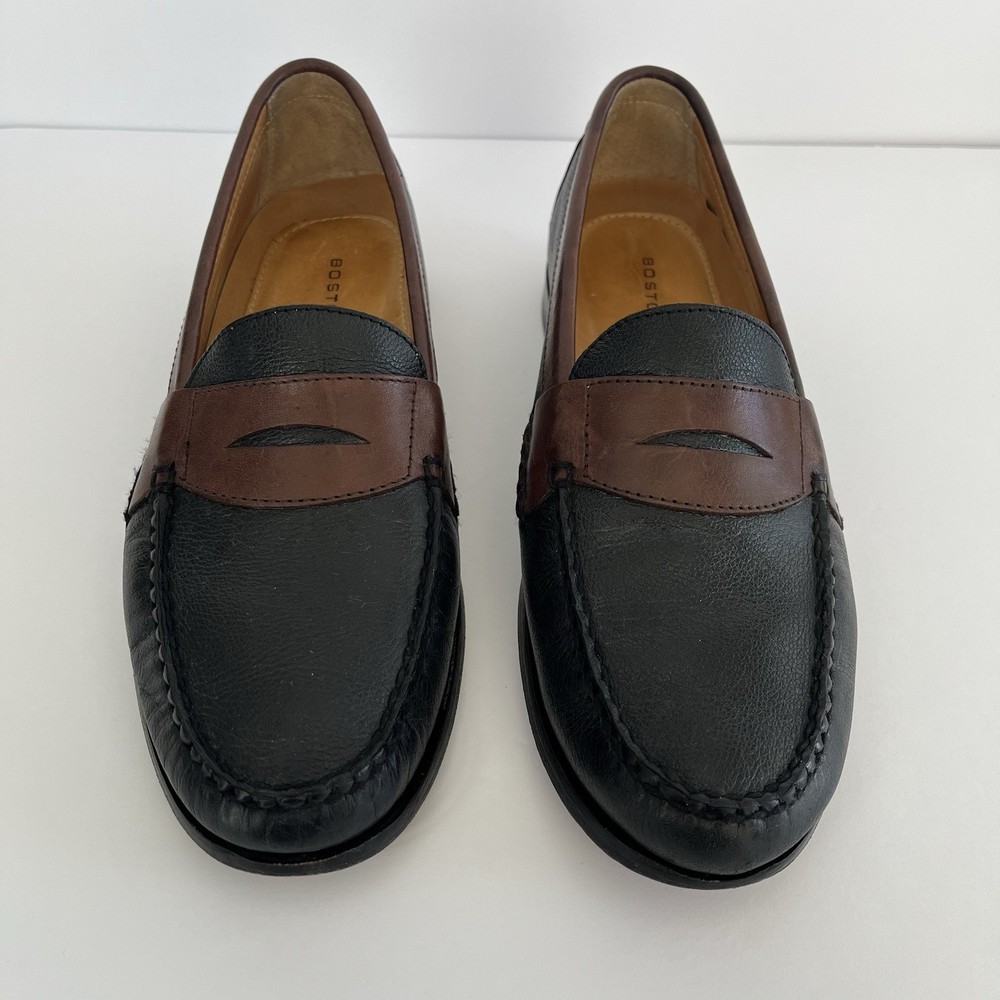 Bostonian Leather Penny Loafers Black Brown Mens 9M