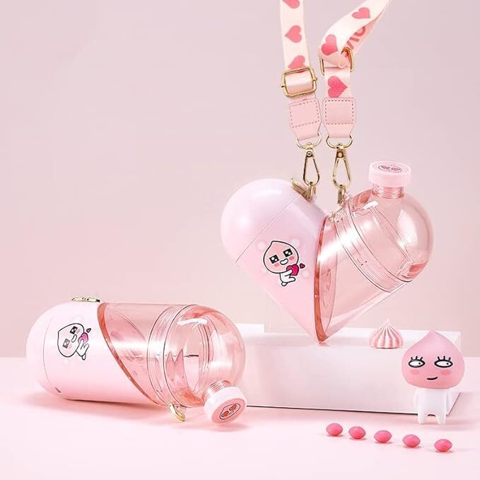 NONOO Back To School Water Bottle Cute Water Bottle With Snack Compartment&St...