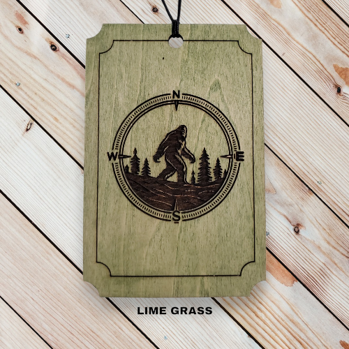 Bigfoot Compass Car Air Freshener Holder - Adventure Scent Clip