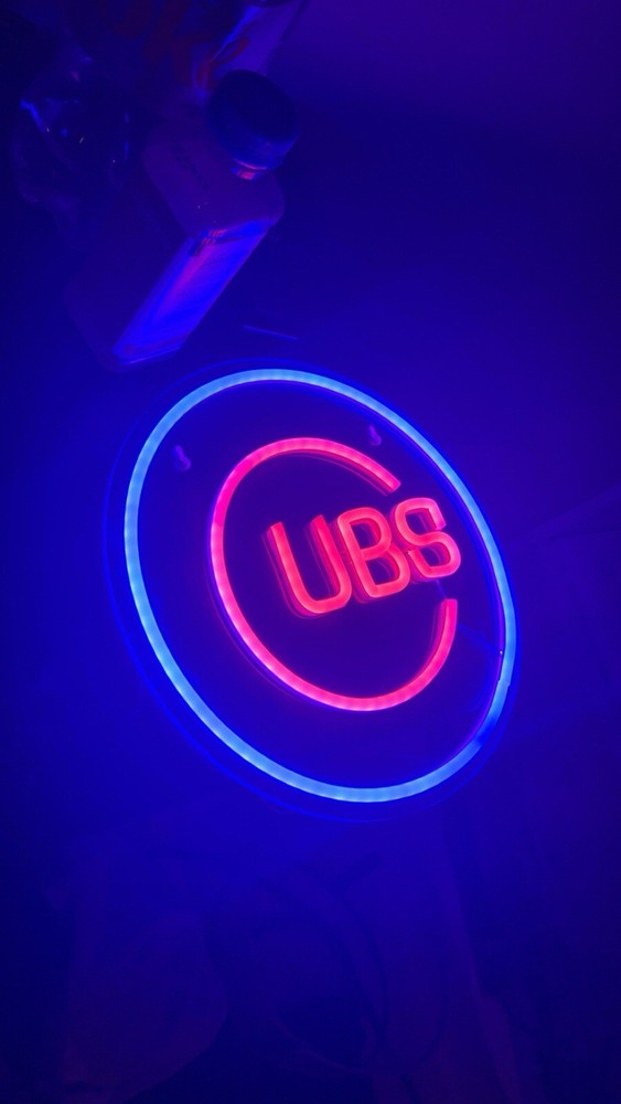 Chicago Cubs Illuminated Neon LED Sign for Home Bar or Mancave Limited Time Offer-image