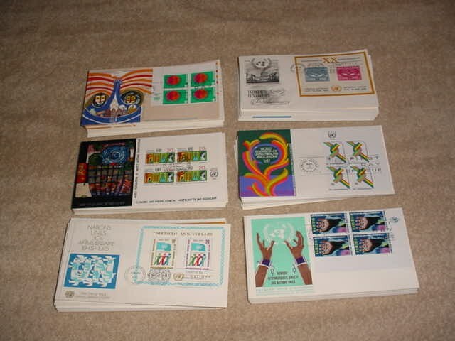 UNITED NATIONS FIRST DAY COVER COLLECTION , 500 COVERS 1960`s - 1980`s