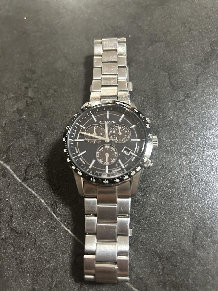 Citizen Black Dial Chronograph Watch for Men
