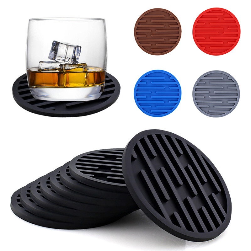 Silicone Round Coaster Heat Resistant Tableware Tea Cup Mat Kitchen Accessori