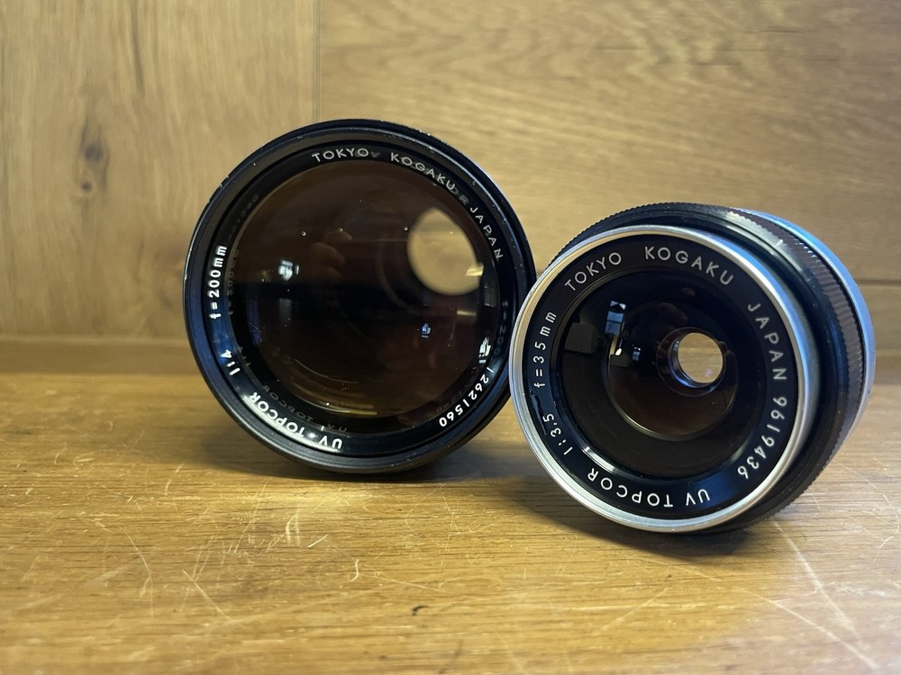 *2 Lens : Near Mint ++* Tokyo Kogaku UV Topcor 35mm F/3.5 200mm F/4 UV Mount /JP