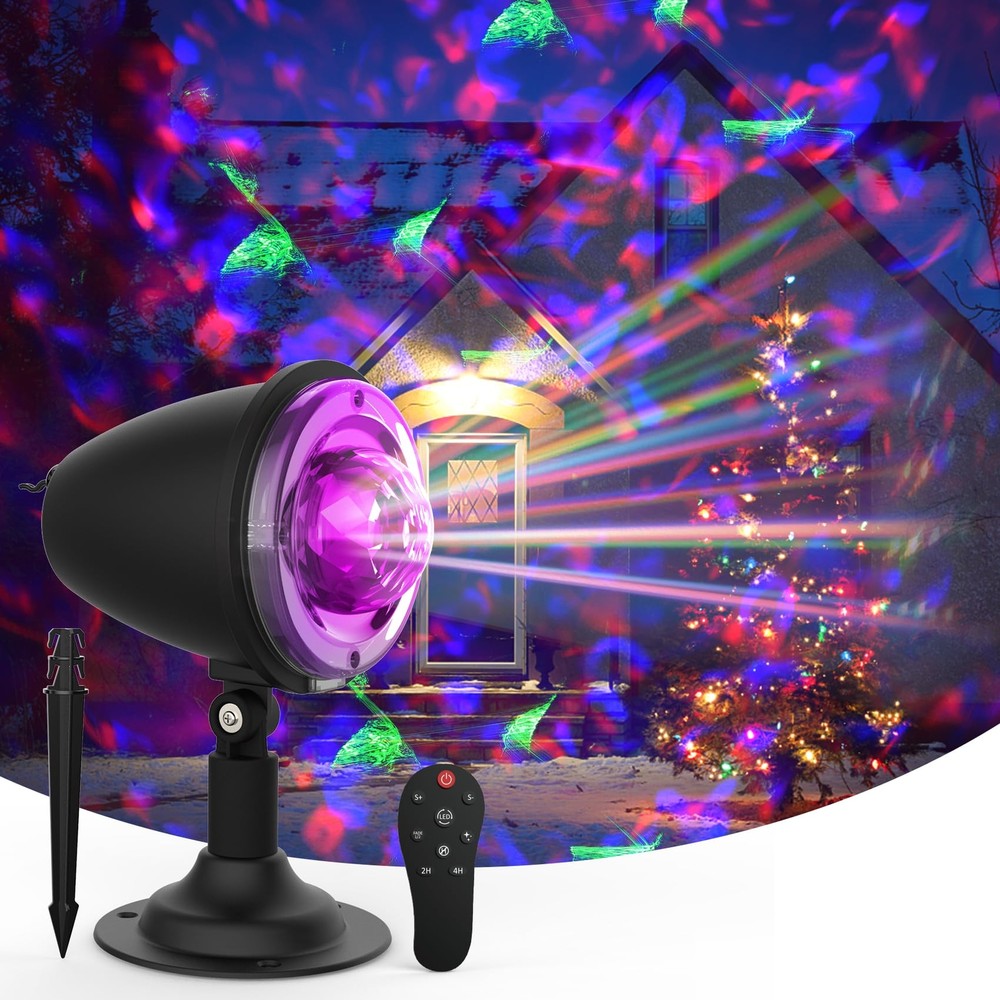 Christmas Lights Projector Outdoor,Holiday Lights Projector,Water Wave Aurora...