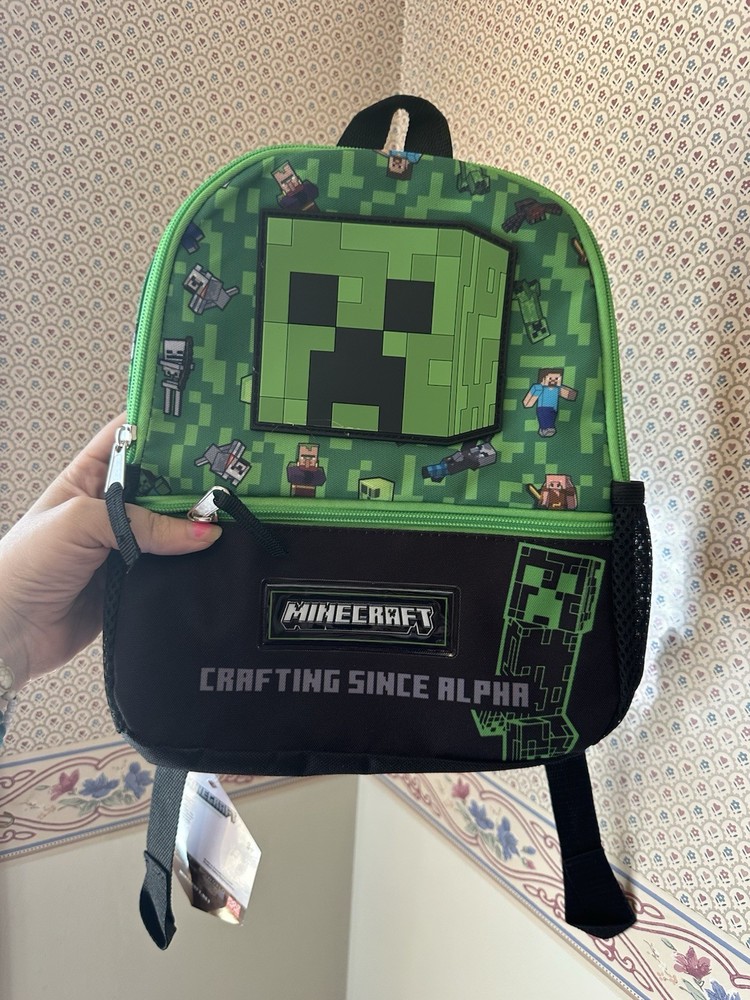 Minecraft Kids Mini 11 Inch Backpack for School and Travel
