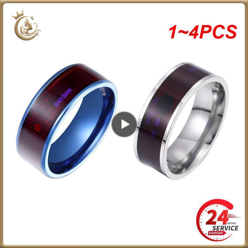 1~4PCS Fashion Men's Ring Wear NFC Smart Ring Finger Digital Ring for Android ph