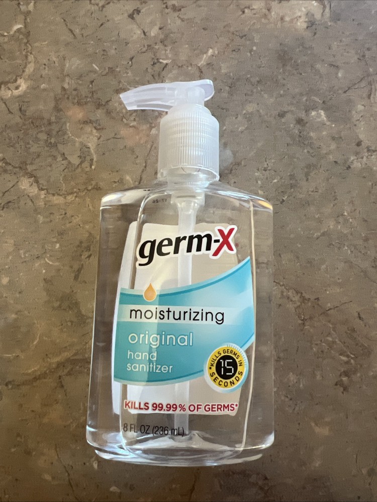 Germ-X Moisturizing Hand Sanitizer 8 oz 3-Pack with Pump Dispenser
