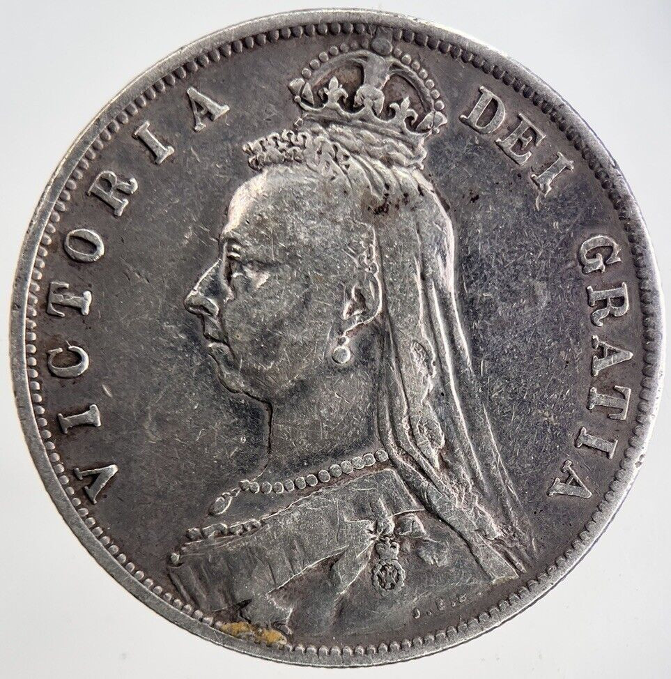 1888 Victoria Half-Crown Silver Coin | Fine Collectable Grade | a6911