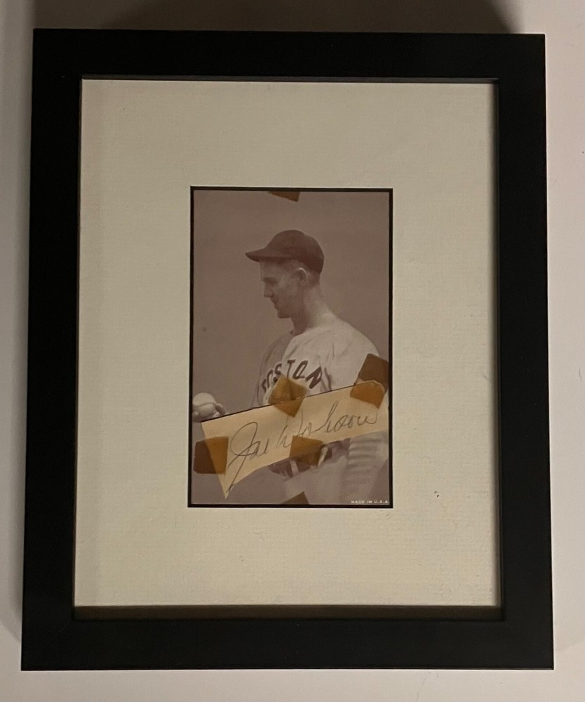 1947-66 Exhibits Joe Dobson Framed Autograph No COA