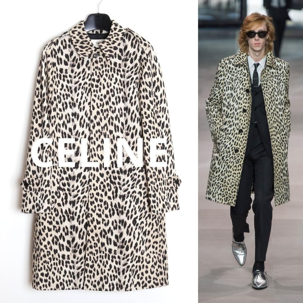 Celine 19Ss Domestic Tube Mac Coat 44 Leopard Print