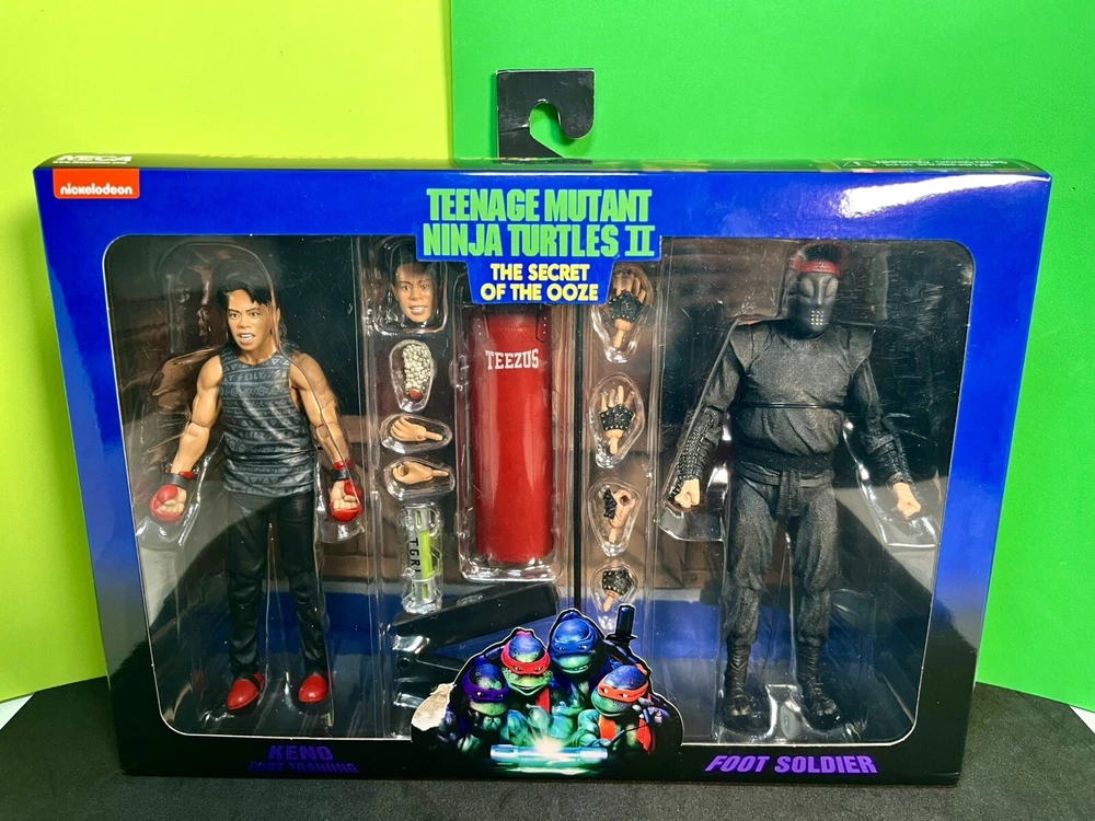 NECA TMNT 2 Secret of the Ooze Keno and Foot Soldier 2-Pack Factory Sealed