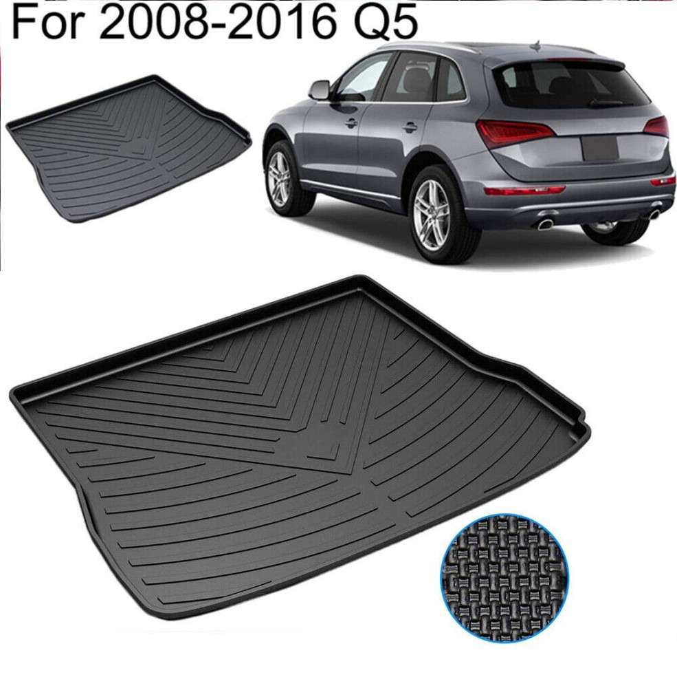 Cargo Trunk Liner Floor Cover Waterproof Mat Black TPO Fit for 2009-2017 Audi Q5