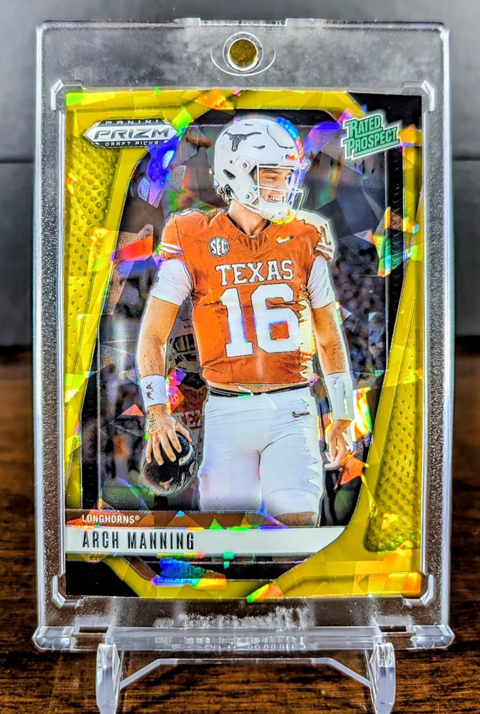 2025 Panini Prizm Draft Picks - Arch Manning -#166 GOLD ICE PRIZM RATED PROSPECT