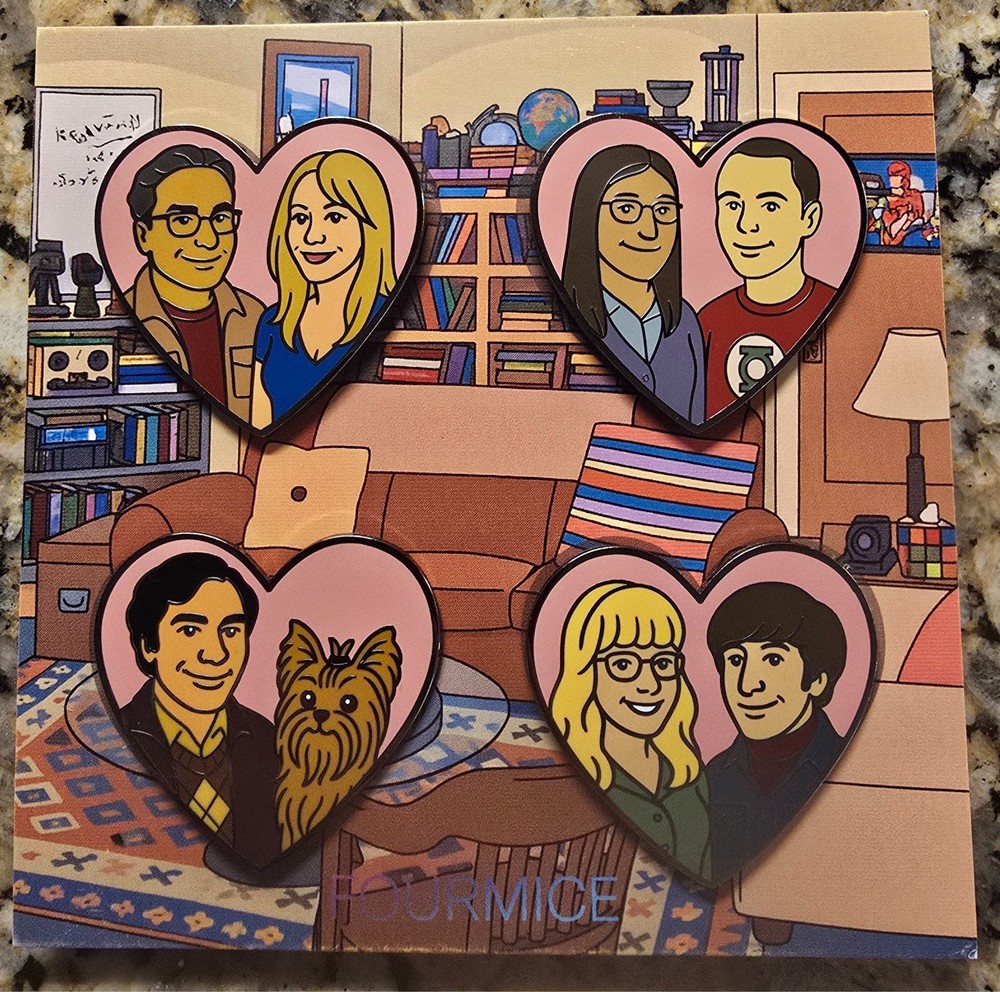 4 pc Big Bang Theory Enamel Pin Set