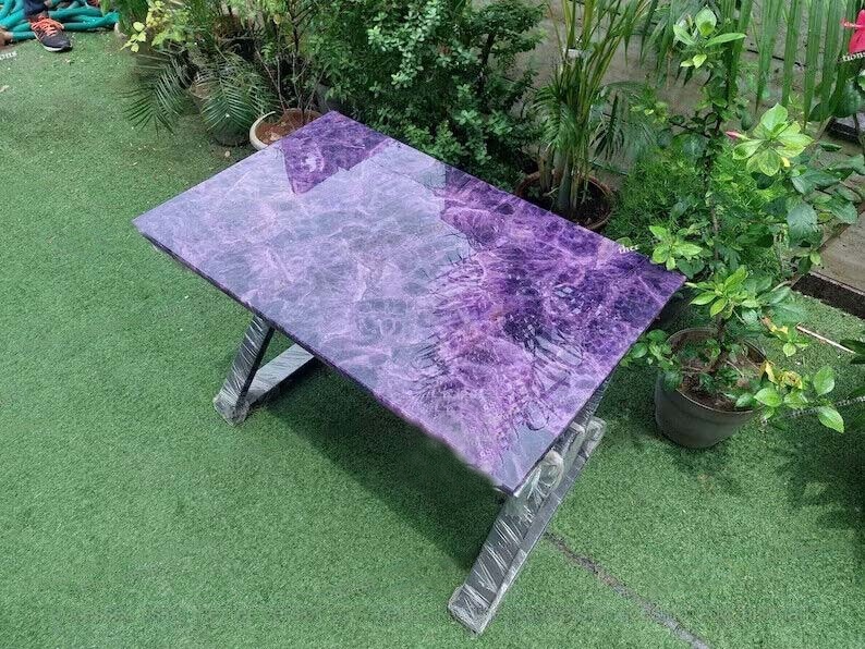 Amethyst Agate Coffee Table Top Cyber Monday Sale-image