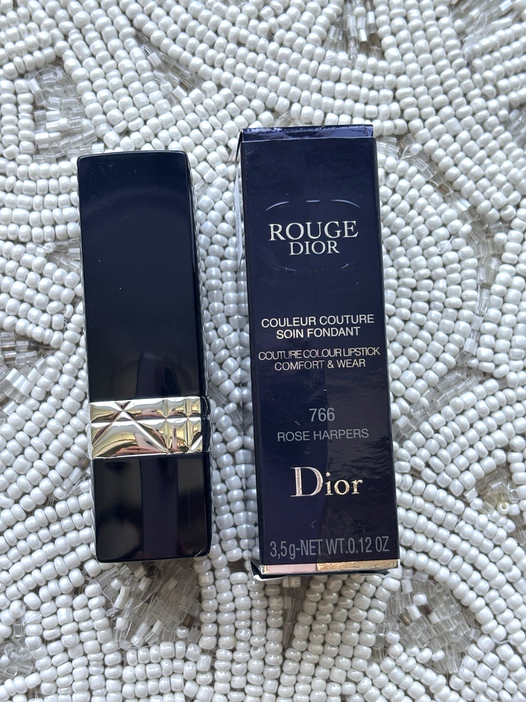 New Rouge Dior Lipstick Shade 766 Rose Harpers Full Size France NIB